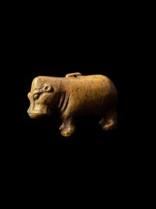 Hand-Carved Natural Stone Egyptian Hippopotamus Amulet - Image 5