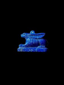 Lapis Lazuli Rabbit Amulet: Egyptian Goddess Unut Statue - Image 5