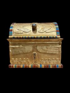 Goddess Nut Box: Egyptian Hathor, Hieroglyphics & Scarab Beetle - Image 5