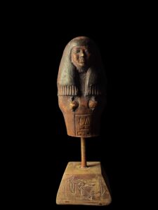 Egyptian vintage Ushabti, Shabti with Museum stand. Egyptian replica artifacts - Image 5