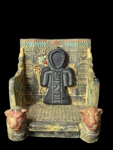 Isis knot necklace, tyet pendant, Hand carved from Basalt stone,  Tyet or Thet isis - Image 5