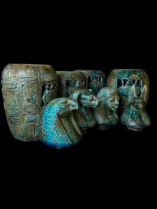 Ancient Egyptian Canopic Jars: Sons of Horus Figurines - Image 5