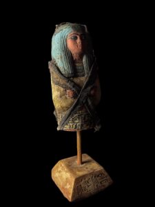 Egyptian vintage Ushabti, Shabti with Museum stand. Egyptian replica artifacts - Image 5