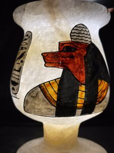 Egyptian Alabaster Vase: Goddess Tefnut Home Decor - Image 5
