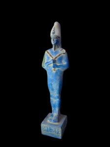 Basalt Egyptian God Osiris Statue: Natural Colors - Image 5