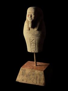 Egyptian vintage Ushabti, Shabti with Museum stand. Egyptian replica artifacts - Image 5