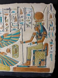 Goddess Hathor and Maat Relief: Egyptian Art - Image 5