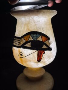 Egyptian Alabaster Vase: Cobra Goddess & Eye of Horus Home Decor - Image 5