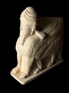 Mesopotamia art for Lamassu statue - Assyrian winged bull relief sculpture amulet - Image 5
