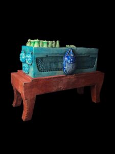 Egyptian Senet Board Game: God Bes, Winged Isis, Scarab Beetle - Image 5