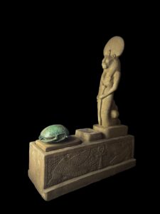 Egyptian Goddess Sekhmet Statue: Cobra, Scarab, Ankh - Image 5