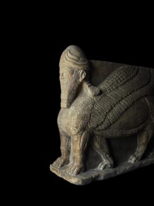 Mesopotamia art for Lamassu statue - Assyrian winged bull relief sculpture amulet - Image 5