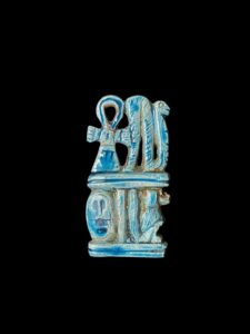 Amulet for Scarab beetle and  Egyptian Baboon with Cobra Goddess and Key of life. - Image 5