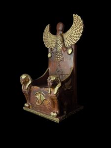 King Tutankhamun Throne: Eye of Horus, Winged Scarab & Nekhbet Symbol - Image 5