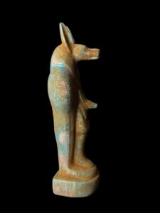 Flame Stone Egyptian God Anubis Ushabti Statue - Image 5