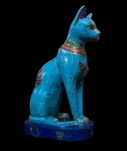 Egyptian Goddess Bastet Statue: Natural Gemstone Cat - Image 5
