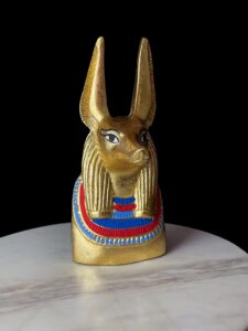 Jackal God Anubis statue made in Egypt, Egyptian Anubis sculpture. - Image 5