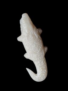 Alabaster Egyptian God Sobek Crocodile Statue - Image 5