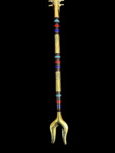 Ebony Was Sceptre: God Osiris Staff with Brass & 24k Gold - Image 5