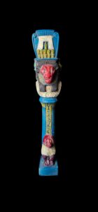 Vintage Egyptian Sekhmet Statue: Porcelain Goddess with Baboon - Image 5