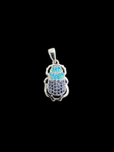 Sterling Silver Scarab Beetle Pendant: Egyptian Amulet Necklace - Image 5
