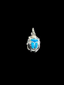 Sterling Silver Scarab Beetle Pendant: Egyptian Amulet Necklace - Image 5