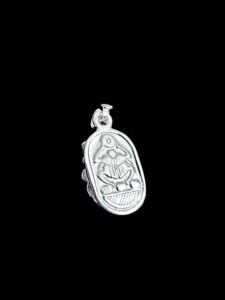 Sterling Silver Scarab Beetle Pendant: Egyptian Goddess Amulet - Image 5