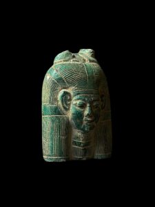 Egyptian Goddess Sekhmet Protecting Hathor Statue - Image 5