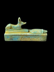 Egyptian God Anubis Box with Mummy and Scarab and protection amulet - Image 5