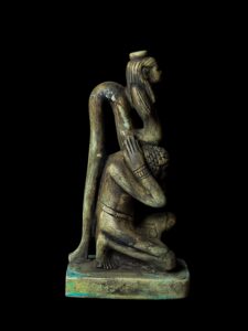 Manifest Handmade Goddess Hathor with cobra body Statuette , Statue for the Egyptian Goddess Venus - Image 5