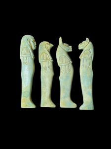 Ancient Egyptian Canopic Jars: Sons of Horus Figurines - Image 5