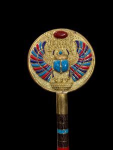 Egyptian Sistrum: Winged Scarab Beetle Musical Instrument - Image 5