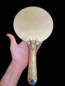 Goddess Hathor Mirror: Ancient Egyptian Religious Artifact - Image 5