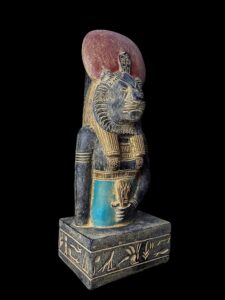 Egyptian Goddess Sekhmet Statue: Colorful Statuette Made in Egypt - Image 5