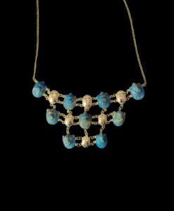 Goddess Sekhmet Pectoral Necklace: Hand-Carved 24k Gold Plated Scarab Amulets - Image 5