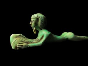 Egyptian Pharaoh statue from Stone, Museum replica artifact - Image 5