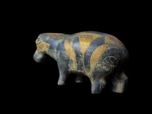 Hippopotamus statue, The Hippo statue, Egyptian Museum replica, Basalt statues made in Egypt - Image 5