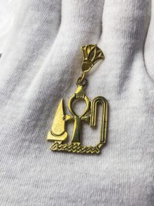 Egyptian Key of life Amulet with Lotus flower, Egyptian pendant made in Egypt. - Image 5