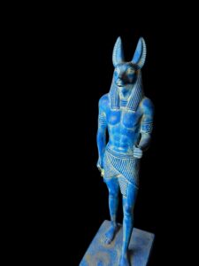 Basalt Stone Egyptian God Anubis Statue - Image 6