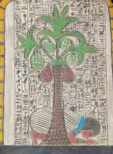 Ancient Egyptian Relief: Pashedu Kissing Earth Under Palm Tree - Image 6