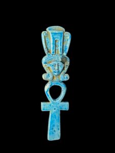 Egyptian Goddess Hathor Column with Ankh key of life symbol - Image 6