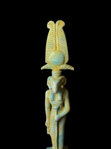 Vintage Ram God Khnum Statue: Ancient Egyptian Decor - Image 6