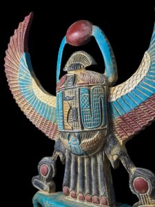 Large Egyptian Winged Scarab: Altar Meditation Home Decor - Image 6