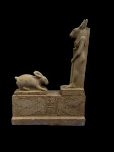 Large Stone Goddess Unut Statue: Egyptian Rabbit Form - Image 6