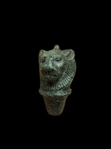 Hand-Carved Gemstone Sekhmet Pendant: Egyptian Lioness Goddess Amulet - Image 6