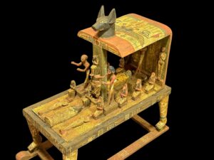 Funeral Boat of God Anubis, Egyptian Museum Ship Statue: Royal Memorial Procession Replica - Image 6