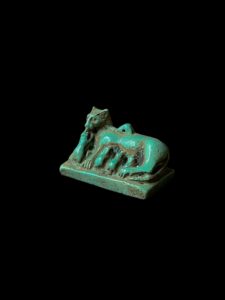 Porcelain Bastet Cat Amulet: Ancient Egyptian Goddess Pendant - Image 6