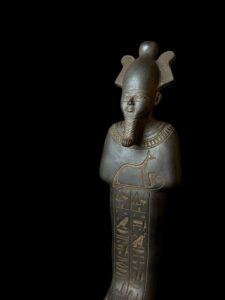 Basalt Egyptian God Osiris Statue: Unique Statuette - Image 6
