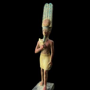 Egyptian God Amun Statue: Museum Replica - Image 6