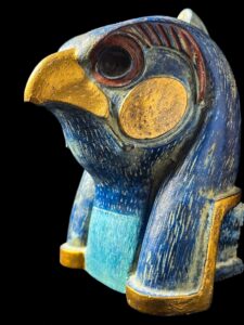 Basalt Stone Egyptian God Horus Statue: Falcon Head - Image 6